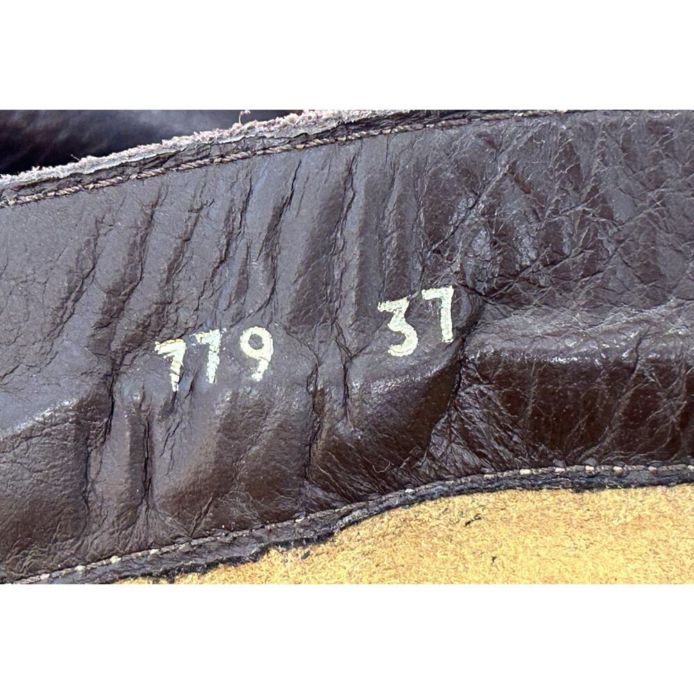 The Art Company Mid Boots Size 37 US 6.5 -7 Brown Leather Embroidered Wool Shaft - Picture 9 of 9